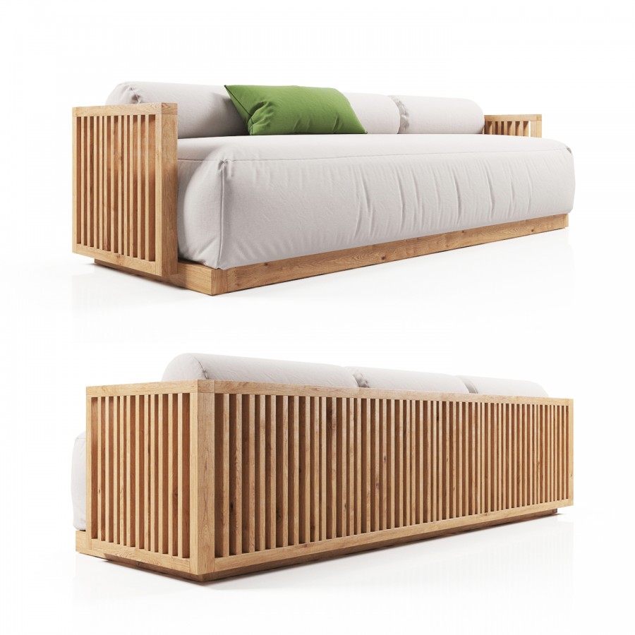 Code Sofa 0251 - 3D Model for VRay