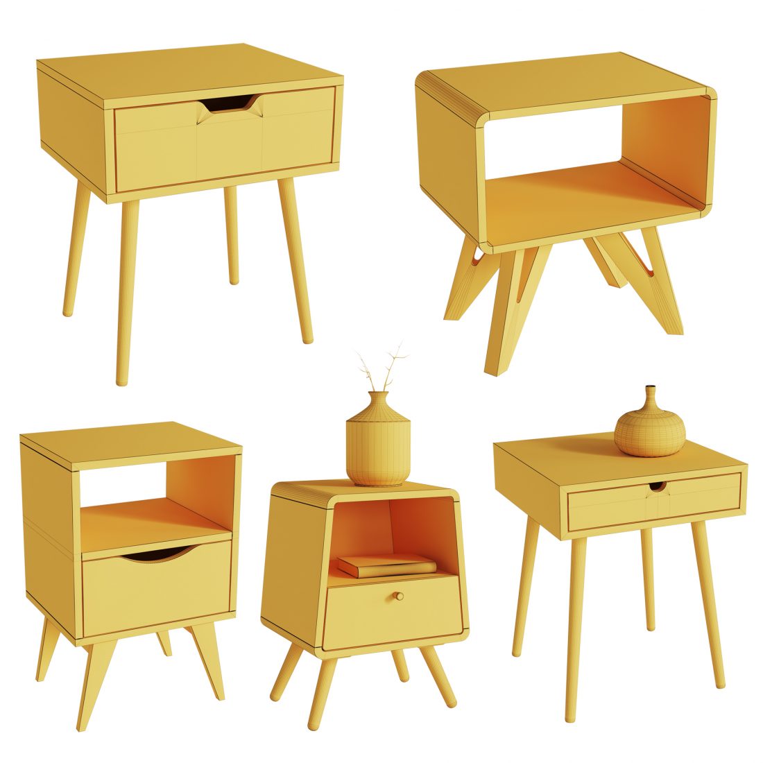 Side Tables . Vol 05 3D Model for VRay, Corona | CGMood