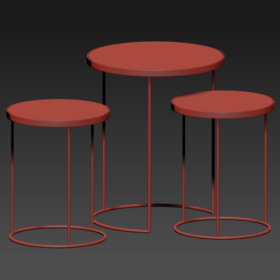 Nesting Side Table Collection 3D Model for VRay, Corona | CGMood