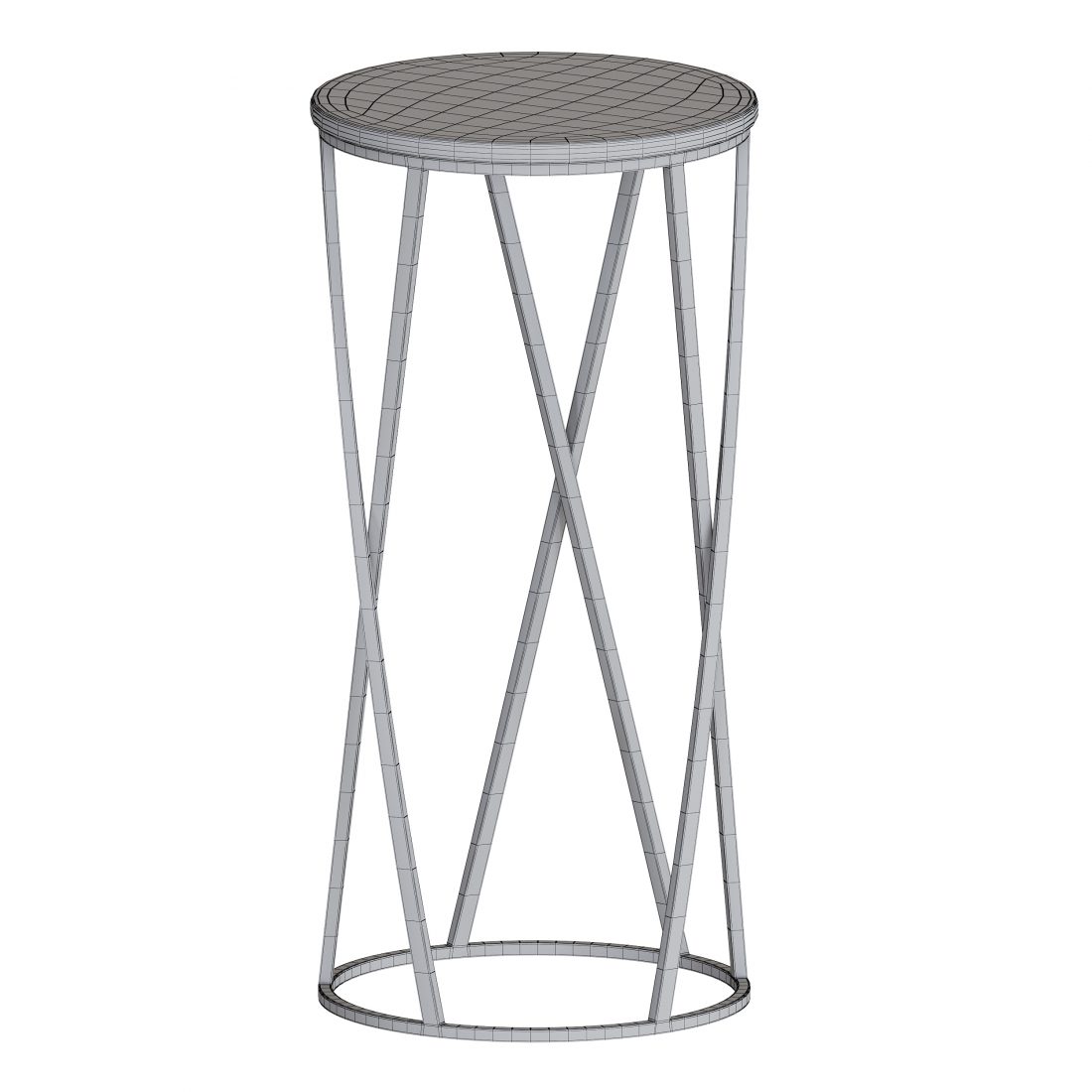 Side Table With Marble Top Marble By Glasar - 3D Model for VRay, Corona
