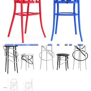 Furniture set_ stools_collection_003
