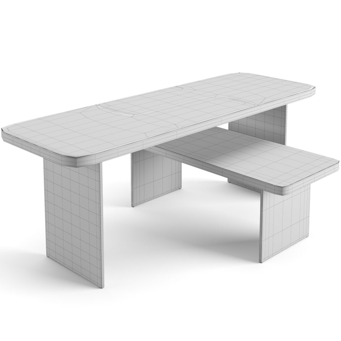 Clive Coffee Tables Set - 3D Model for VRay, Corona