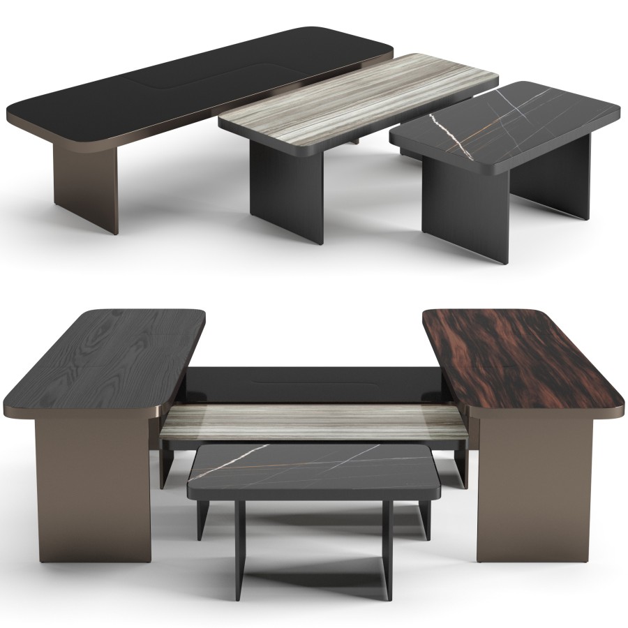 Clive Coffee Tables Set 3D Model for VRay, Corona | CGMood