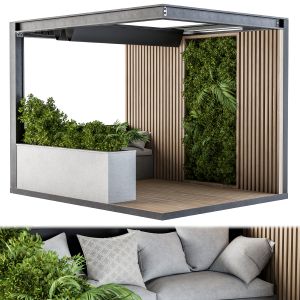 Roof Garden And Landscape Furniture With Pergola