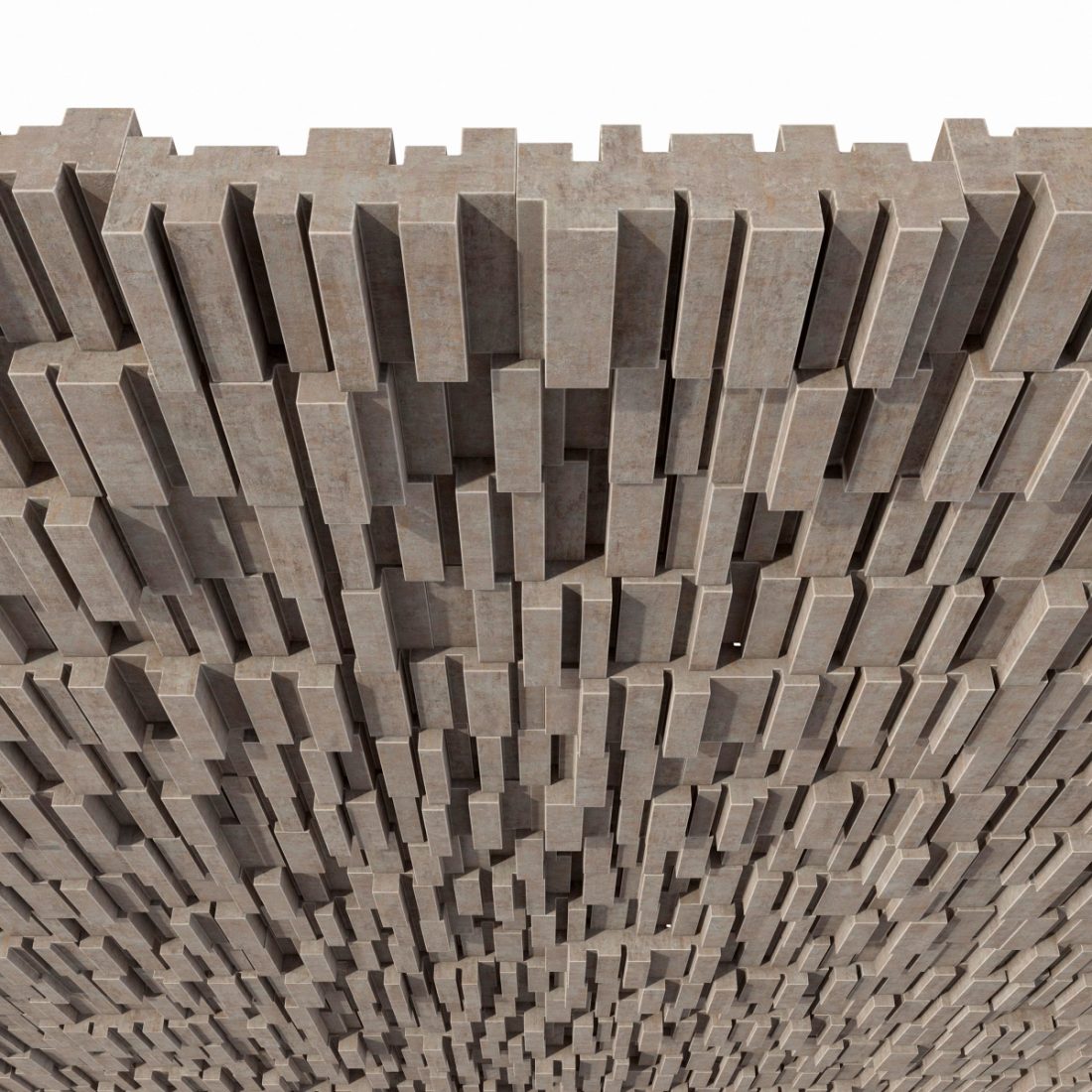 Stone Block Line Brick N1 - 3D Model for VRay, Corona
