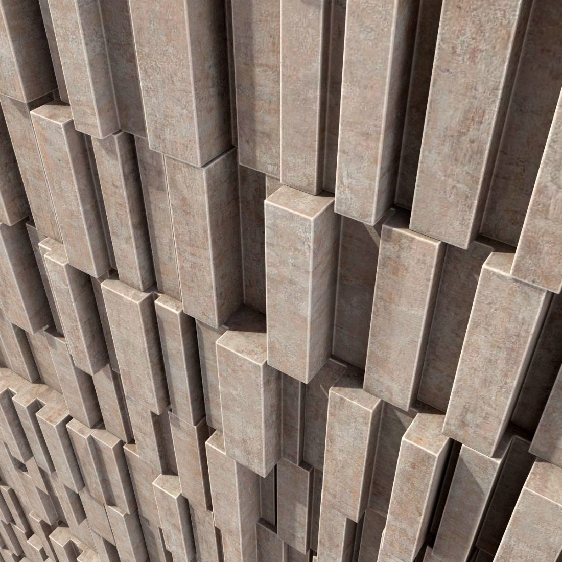 Stone Block Line Brick N1 - 3D Model for VRay, Corona