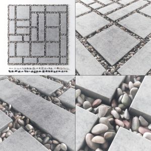 Tile Square Pebble Low 2 N2