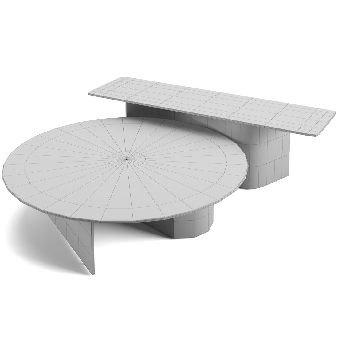 Bender Coffee Tables Set 3D Model for VRay, Corona | CGMood