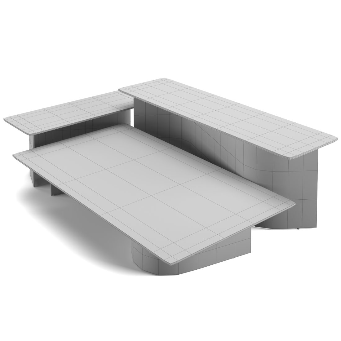 Bender Coffee Tables Set 3D Model for VRay, Corona | CGMood