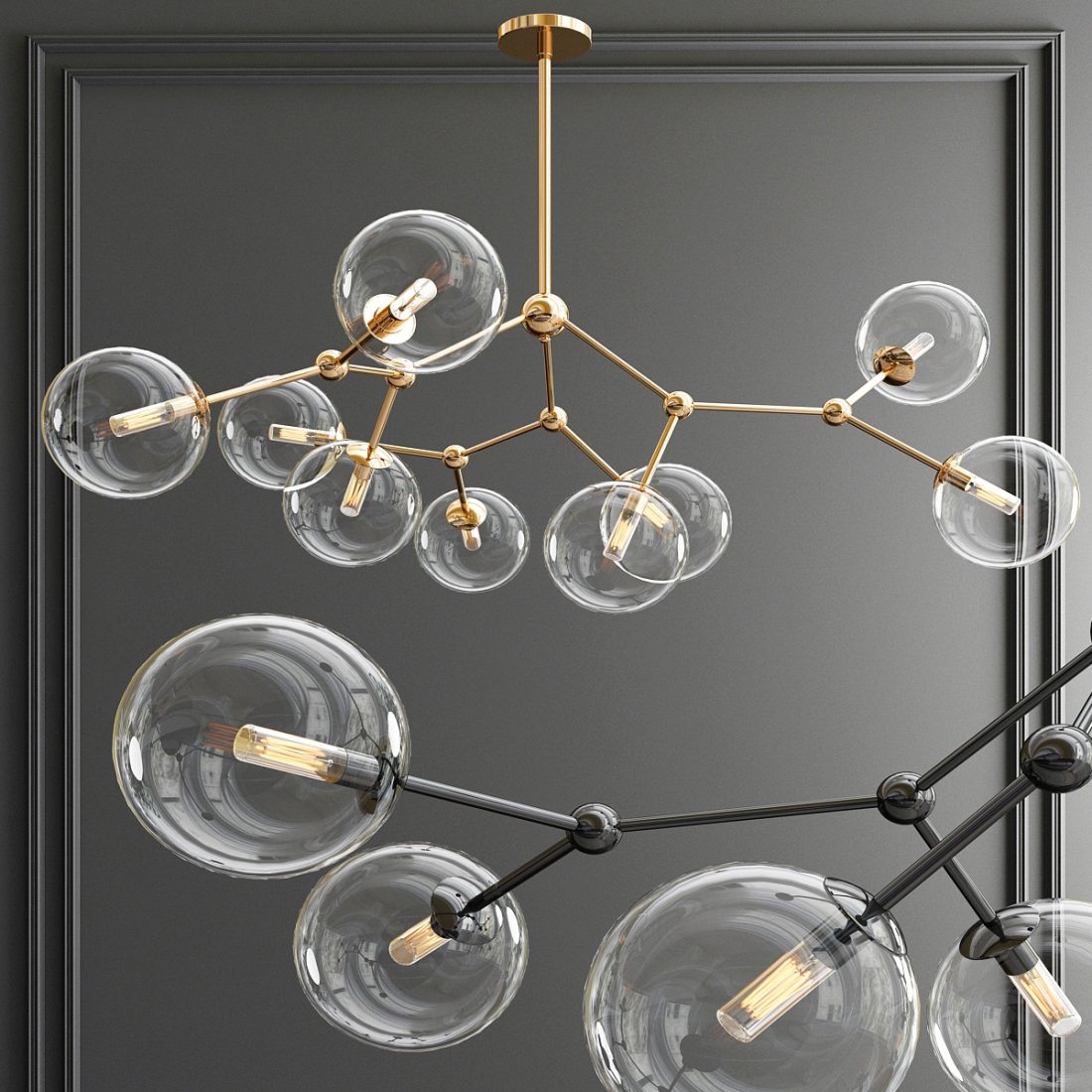 Crystal Lux Maximo Sp9-15 Chandelier - 2 Type 3D Model for VRay | CGMood