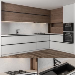 Kitchen Modern - White And Wood 29