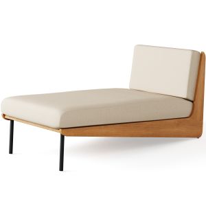 Kinney Teak Outdoor Chaise Lounge With Cushion