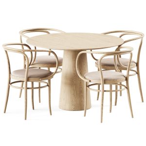 Table P.O.V. D110 by Ton and Bentwood armchair 209