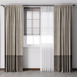 Curtain With Metal Curtain Rod  Metal Blind 06