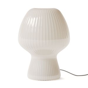 Westelm Ribbed Glass Table Lamp