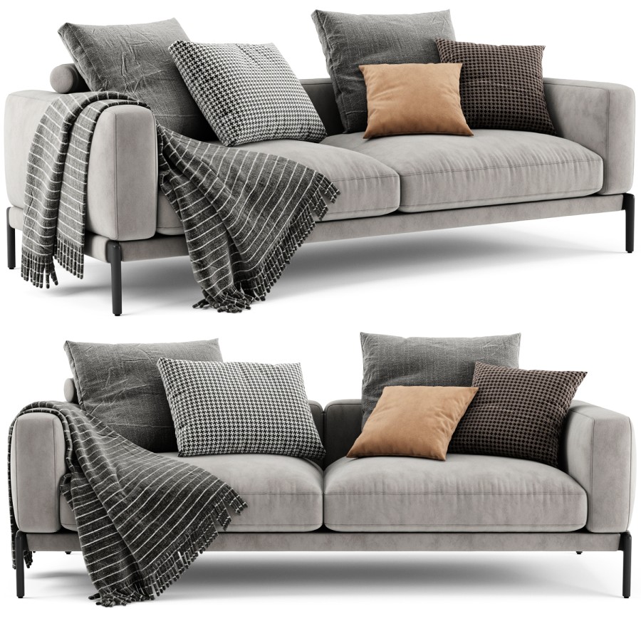 Flexform Romeo 2 Seats Sofa - 3D Model for VRay