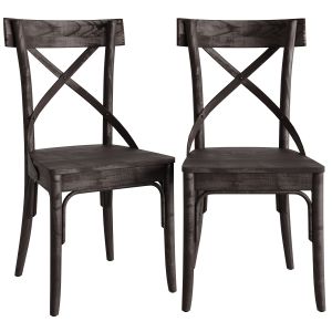 Bistro Distressed Wood Dining Chair