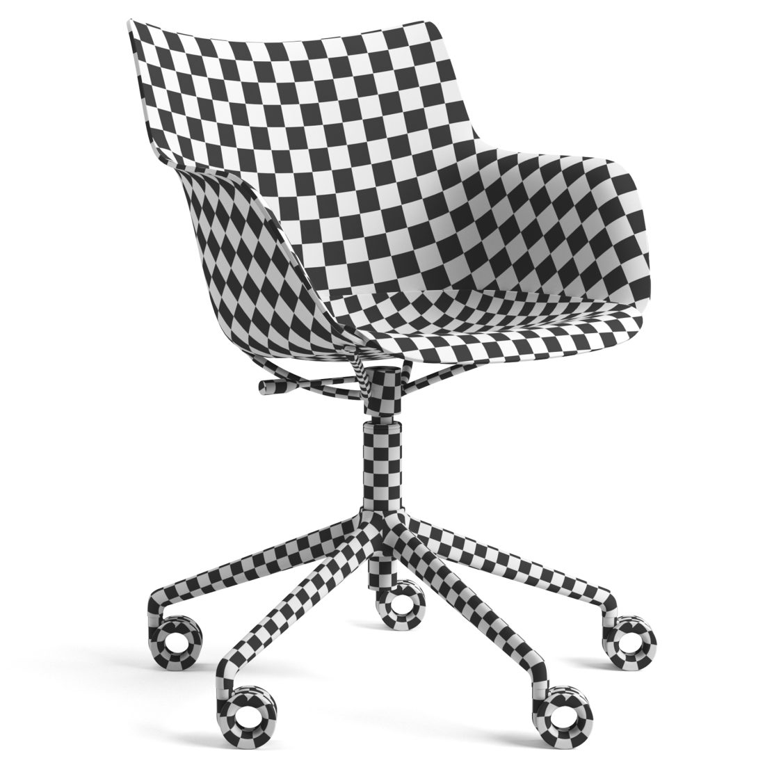 Kartell q wood chair 3d model for corona vray