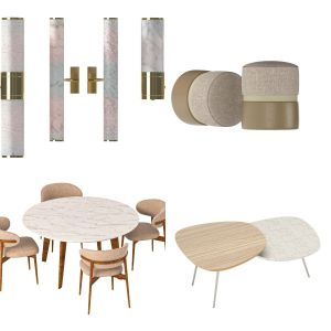 Table calligaris tweet coffee extending, Giorgetti Chair Table, Oleandro table chairs, Puff, Wall Li