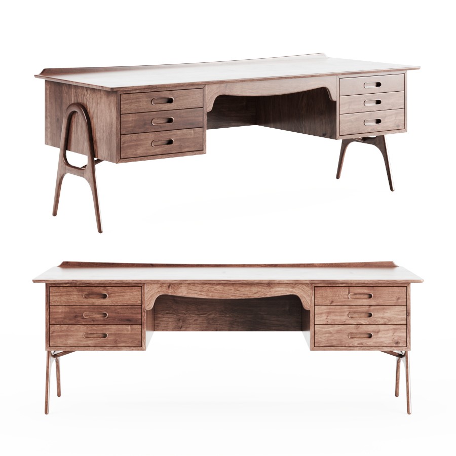 Svend Madsen Teak Desk by Juan Carlos Blanco