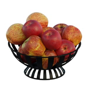 Stripe Fruit Bowl With Apple