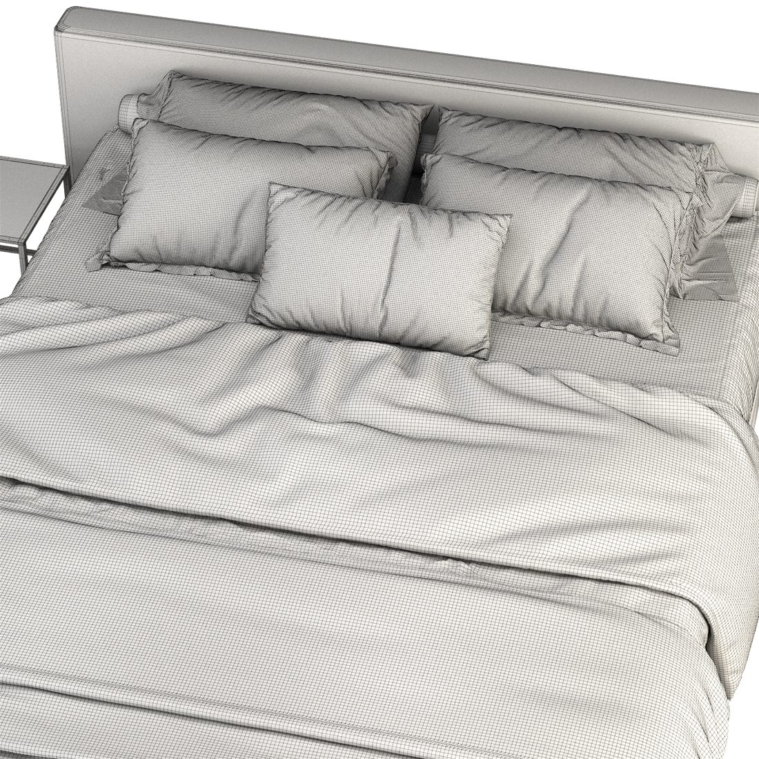 Flexform Ground Piece Bed 3D Model for VRay, Corona | CGMood