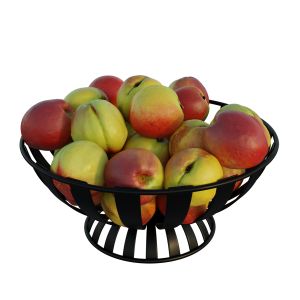 Stripe Fruit Bowl With Peach