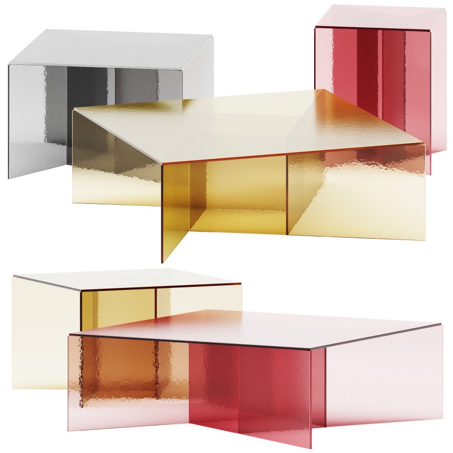 Aspa Glass Coffee Table By Pulpo 3D Model For Corona Aspa glass coffee table by pulpo 3d model for corona