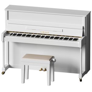 Yamaha B2 Pe White - Piano With Bench
