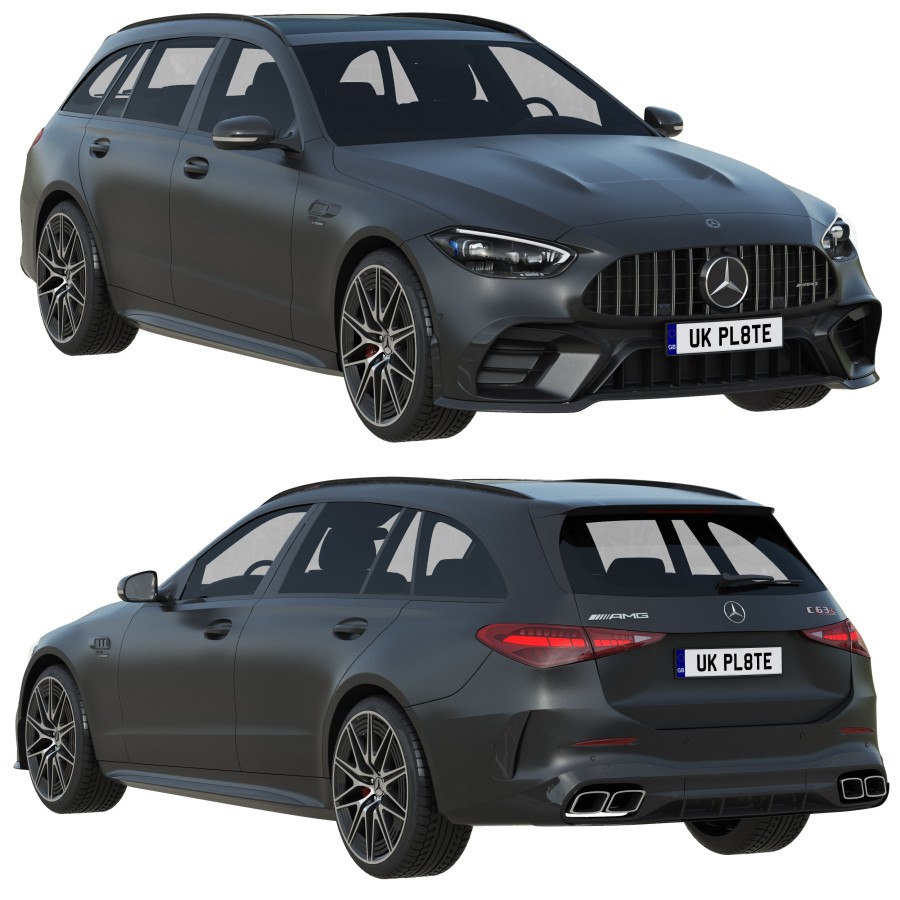 Mercedes-Benz C63 S AMG E Performance Estate 2023 3D Model for VRay ...