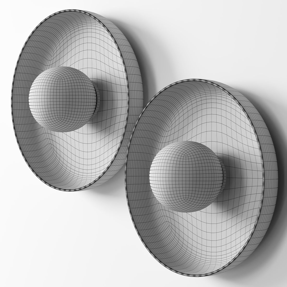 Led Glass Wall Lamp - 3D Model for Corona