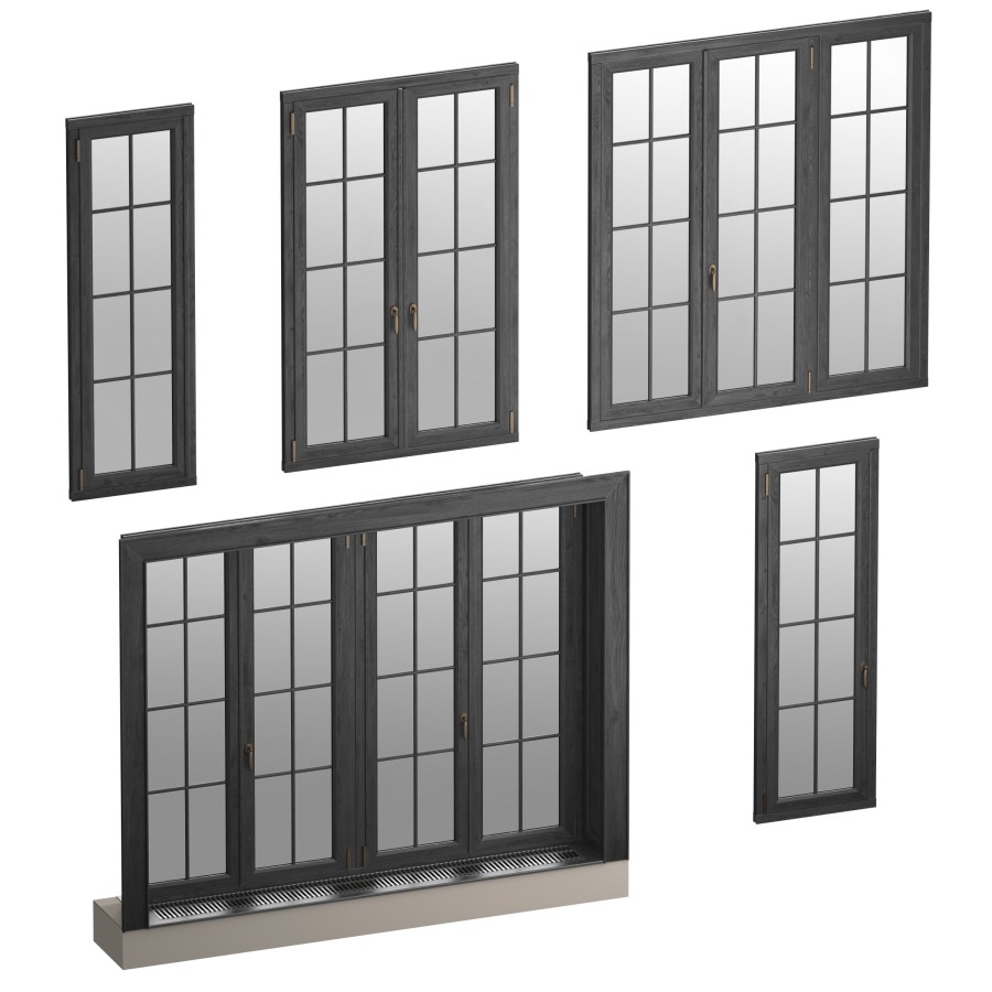 Scaleable Window 3d Model Collection Of Classic Windows 3D Model for VRay, Corona | CGMood