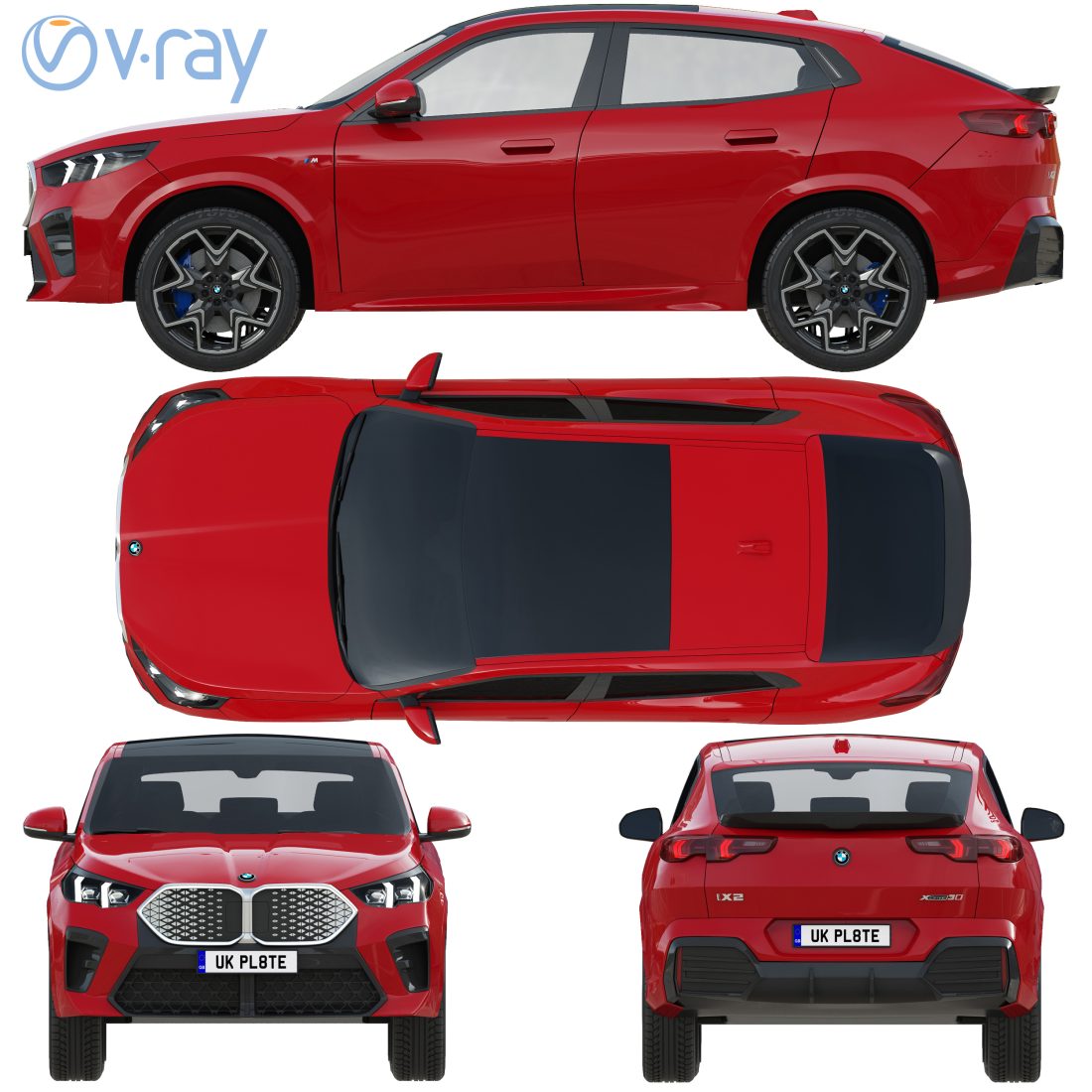 BMW IX2 2024 - 3D Model for VRay