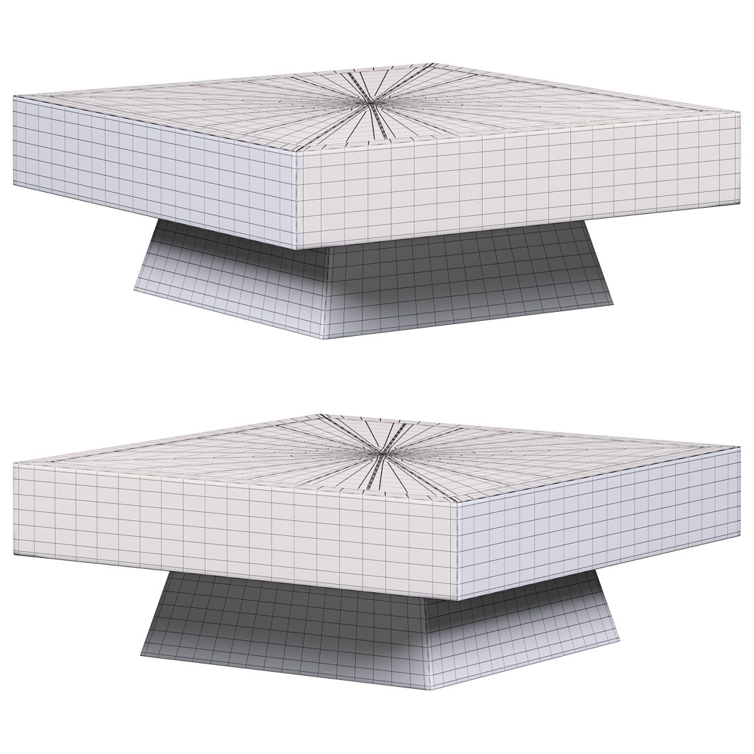 Modern Square Coffee Table By Homary - 3D Model for Corona