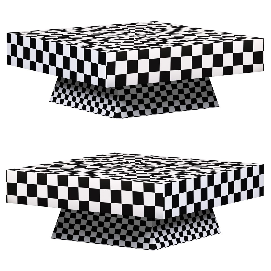 Modern Square Coffee Table By Homary - 3D Model for Corona