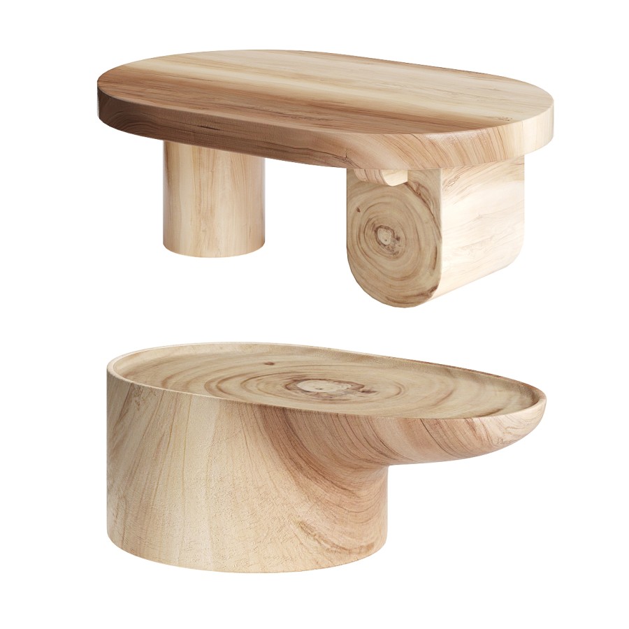 木製ローテーブル MADE IN MALAYSIA Mosi Coffee Tables By Kave Home 3D Model for Corona | CGMood