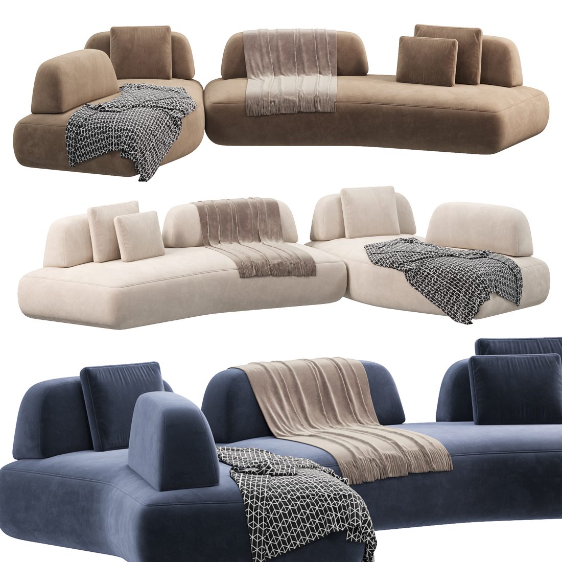 Curve Sofa By Art Nova 3D Model for Corona | CGMood
