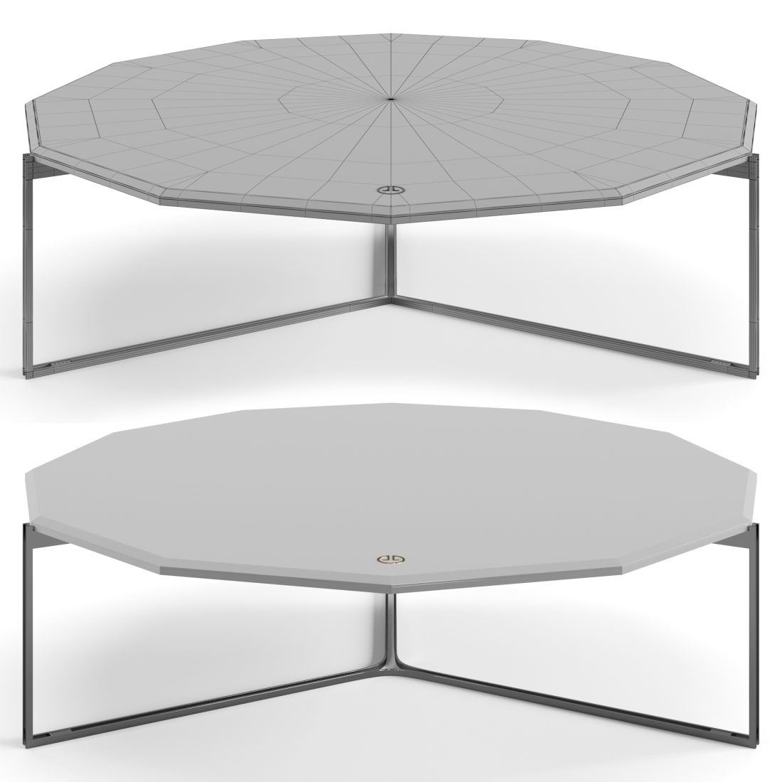 Luxence Luxury Living Gemmy Coffee Tables Set 3D Model for VRay, Corona ...