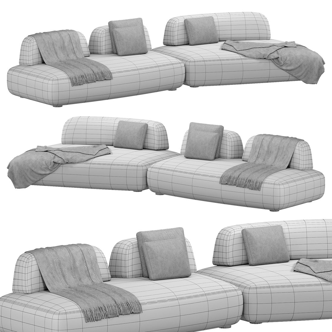 Curve Sofa By Art Nova 2 3D Model for Corona | CGMood