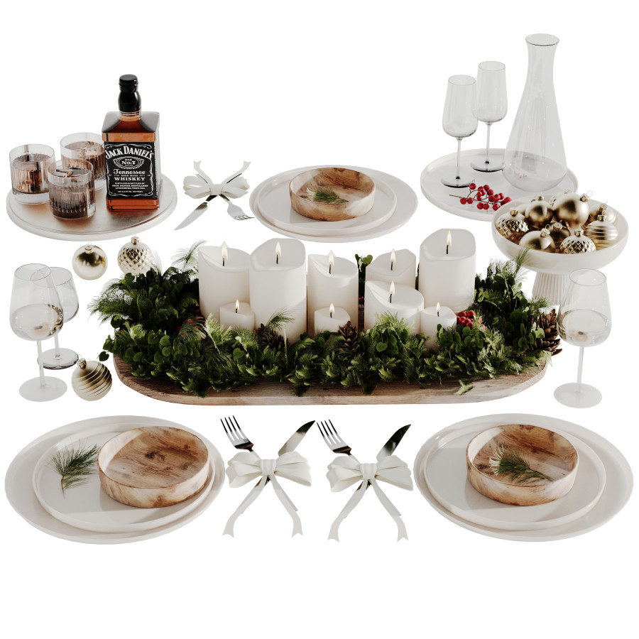 Tableware Set 038 3D Model for VRay, Corona | CGMood