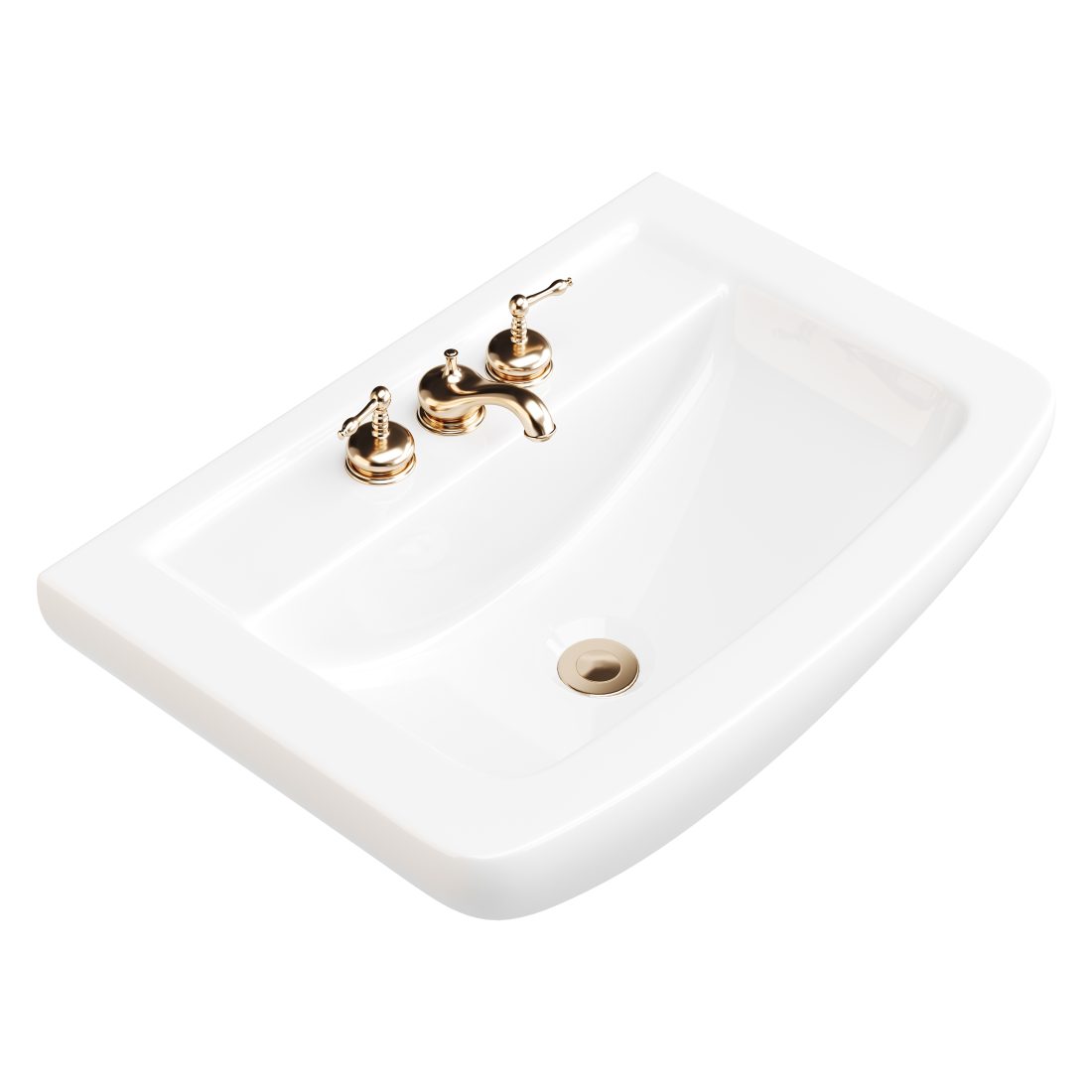 Beslend 20x18 Inch Wall Mounted Vessel Sink – White Porcelain Ceramic Rectangular Bathroom Basin With Faucet Hole