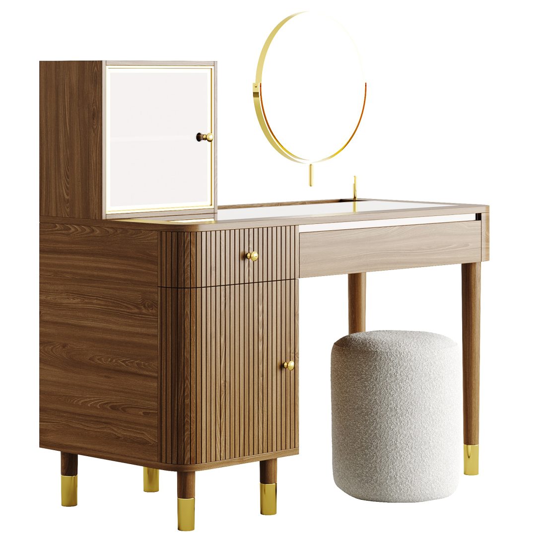 Mid Century Modern Makeup Vanitynull