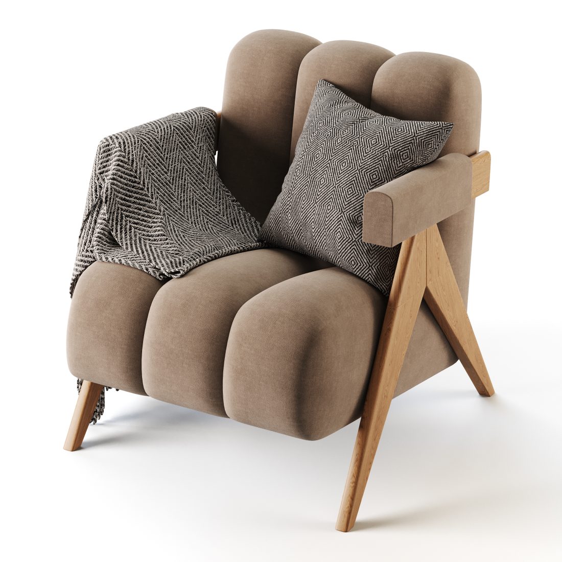 Abstract Arm Chair - 3D Model for Corona