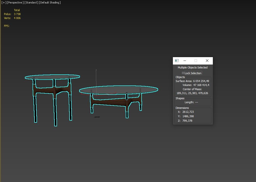 Joint Table By Porada 3D Model for Corona | CGMood