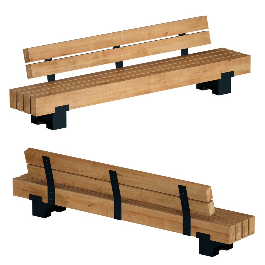 Wooden Bench Made Of Timber by Yuriy Bogdanov