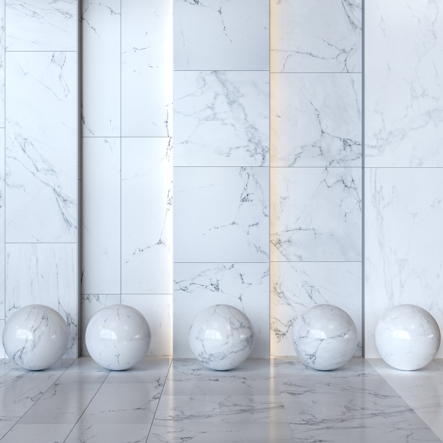 Porcelanosa Carrara Marble Tile Textures -6 In 1 Material for VRay ...