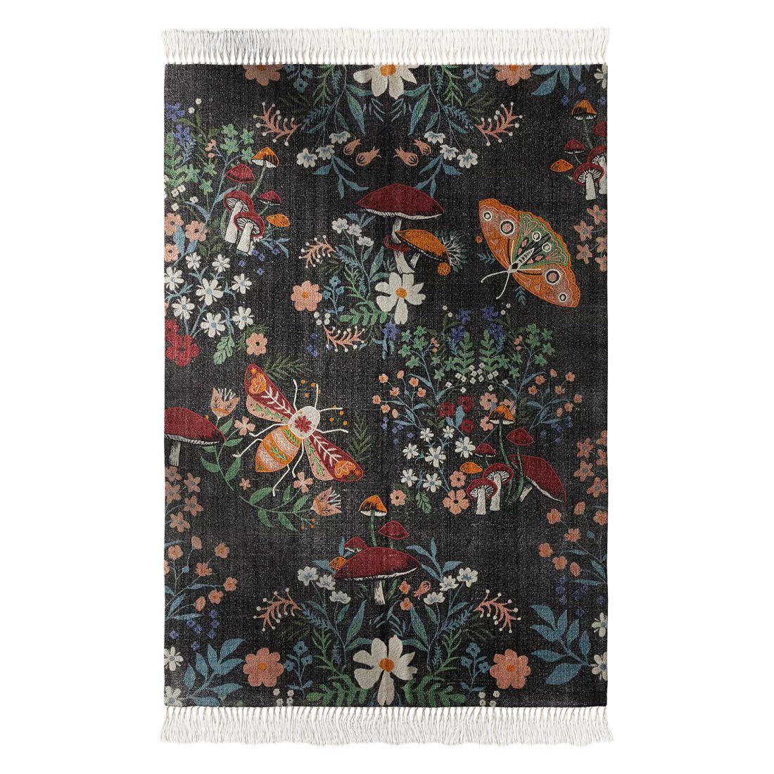 Insect Floral Embroidered Brushed Rug 3D Model for VRay, Corona | CGMood