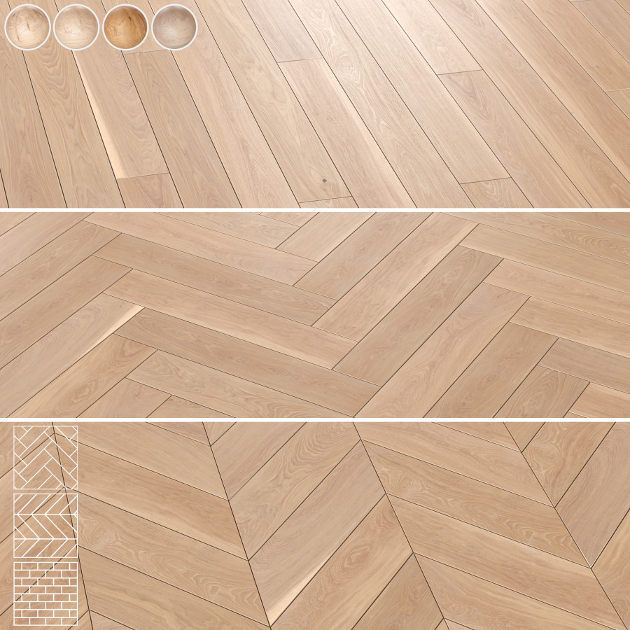 Boen Oak Parquet Floor Geometry 4k Textures Material for VRay, Corona ...