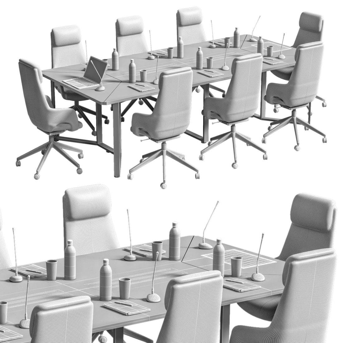 Conference Table 25 3D Model for VRay, Corona | CGMood