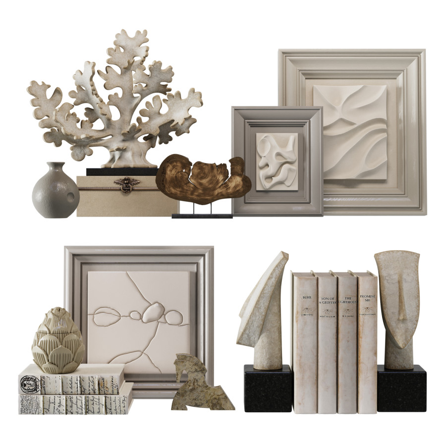 Decorative Set 03 - 3D Model for Corona